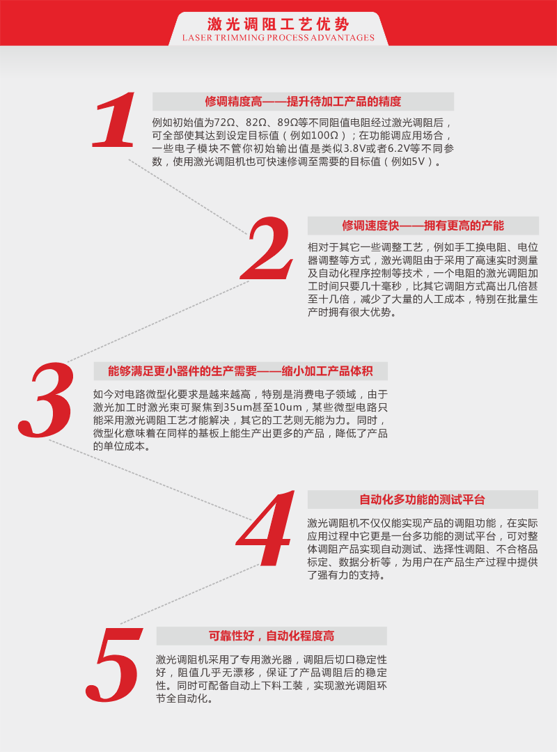 LT3100激光调阻机 快速完成电阻调整 提高生产效率