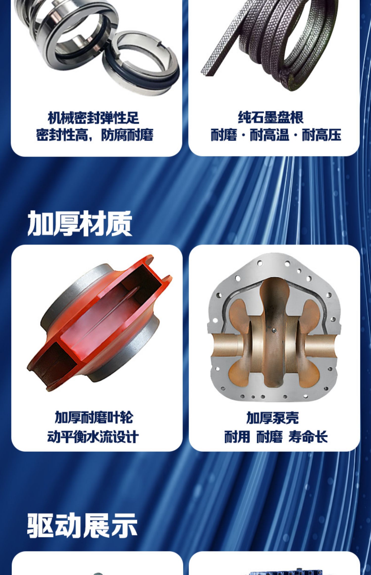 上海凯泉水泵配件KQSN250-N19/245双吸泵转子总成叶轮机械密封轴套