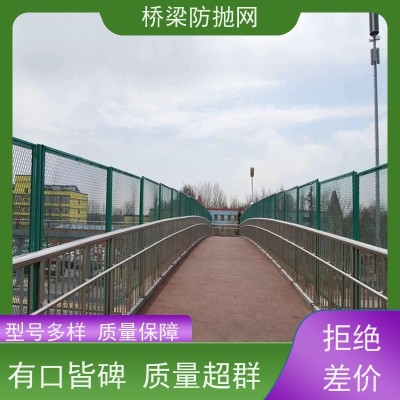桥梁防护网 高速公路防抛网 人行天桥防落物网 浸塑防眩网
