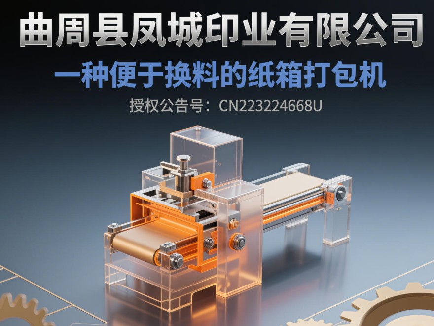 曲周县凤城印业取得便于换料纸箱打包机专利