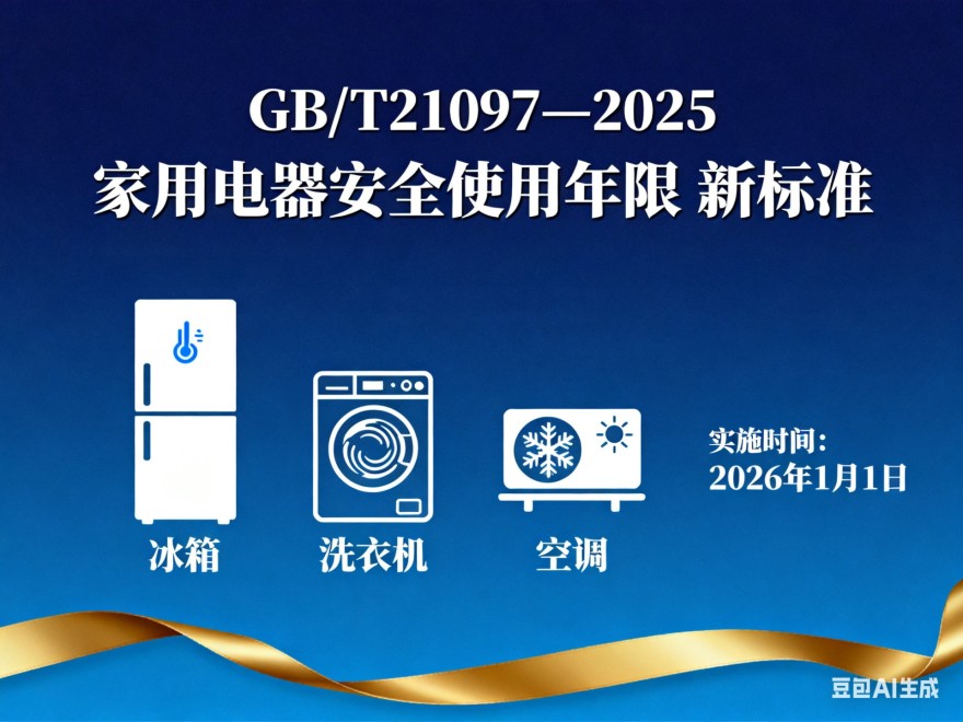 GB/T21097—2025家用电器安全使用年限新标准解读：实施时间 / 标注要求 / 超期风险