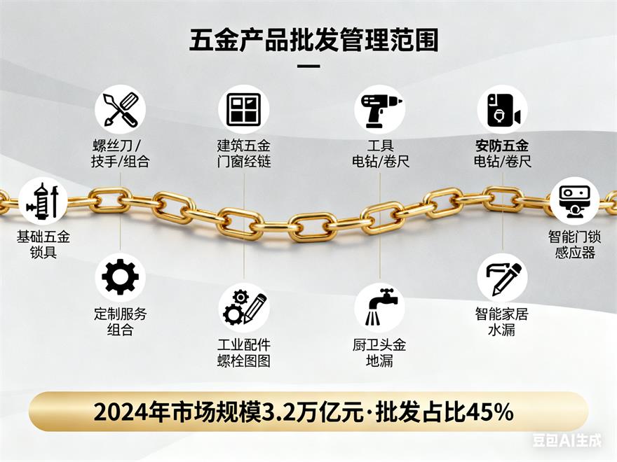 五金产品批发经营范围包括哪些内容？